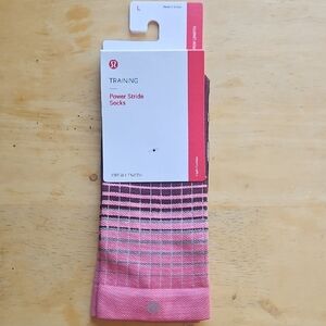 Lululemon Athletica Pink Athletic Socks Gradient Stripes